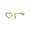 Zadok Collection Diamond Open Heart Studs