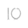 Zadok Collection Diamond Oval Pave Hoop - 1 Earrings