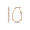 Zadok Collection Diamond Pear Shape Hoop - 1.25 Earrings