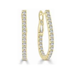 Zadok Collection Diamond Pear-Shaped Hoop -0.75 Earrings