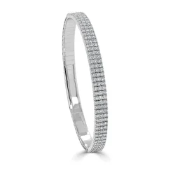 Zadok Collection Diamond 3-Row Flexible Bangle