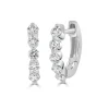 Zadok Collection Diamond Shared-Prong Huggie Earrings