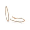 Zadok Collection Diamond Skinny Hoop 1.25 Earrings