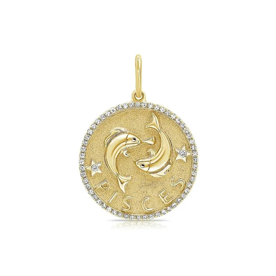 Zadok Collection Diamond Zodiac Charm - Pisces