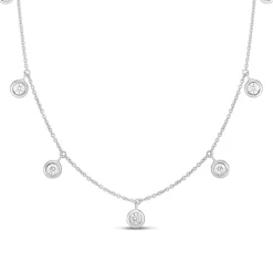 Roberto Coin Diamonds By The Inch Dangling Seven Station Necklace