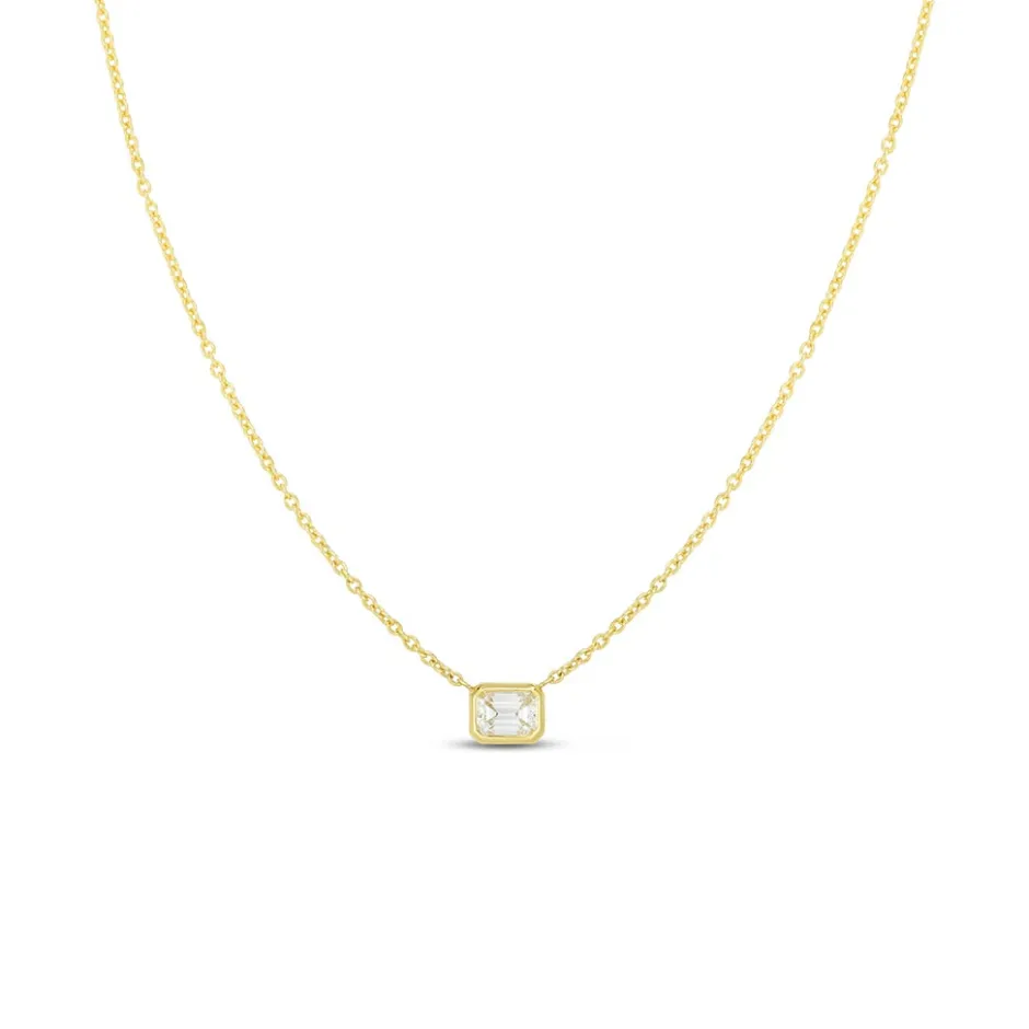 Roberto Coin Diamonds By The Inch Emerald Cut Necklace