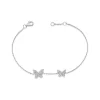 Zadok Collection Double Butterfly Pave Diamond Bracelet
