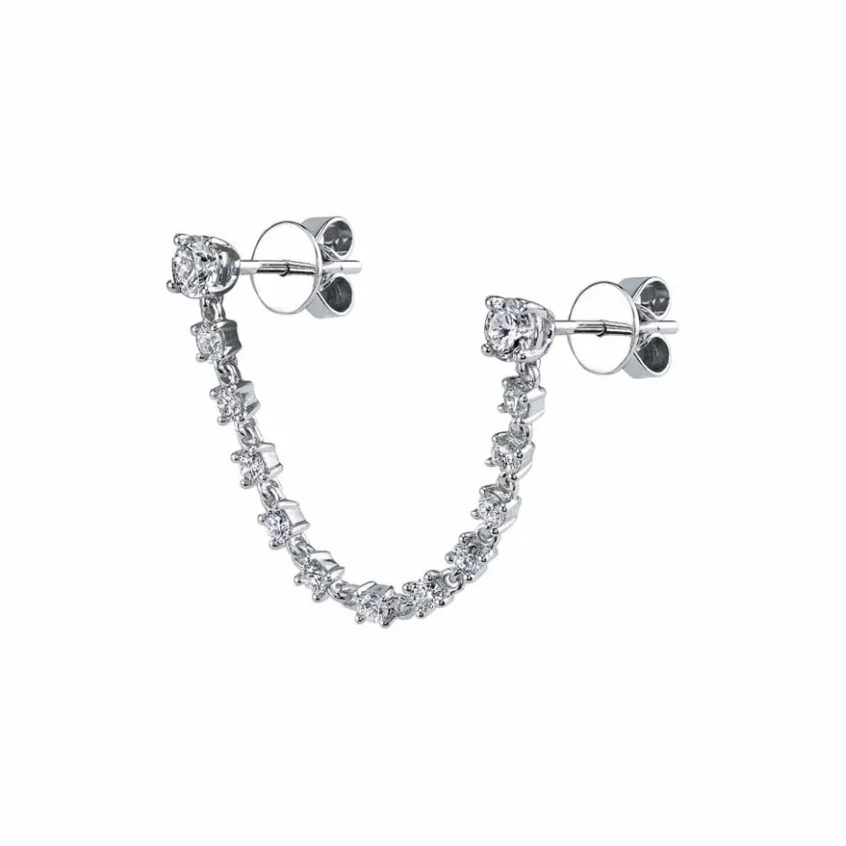 Anita Ko Double Piercing Diamond Loop Earring