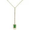 Zadok Collection Emerald And Diamond Pendant