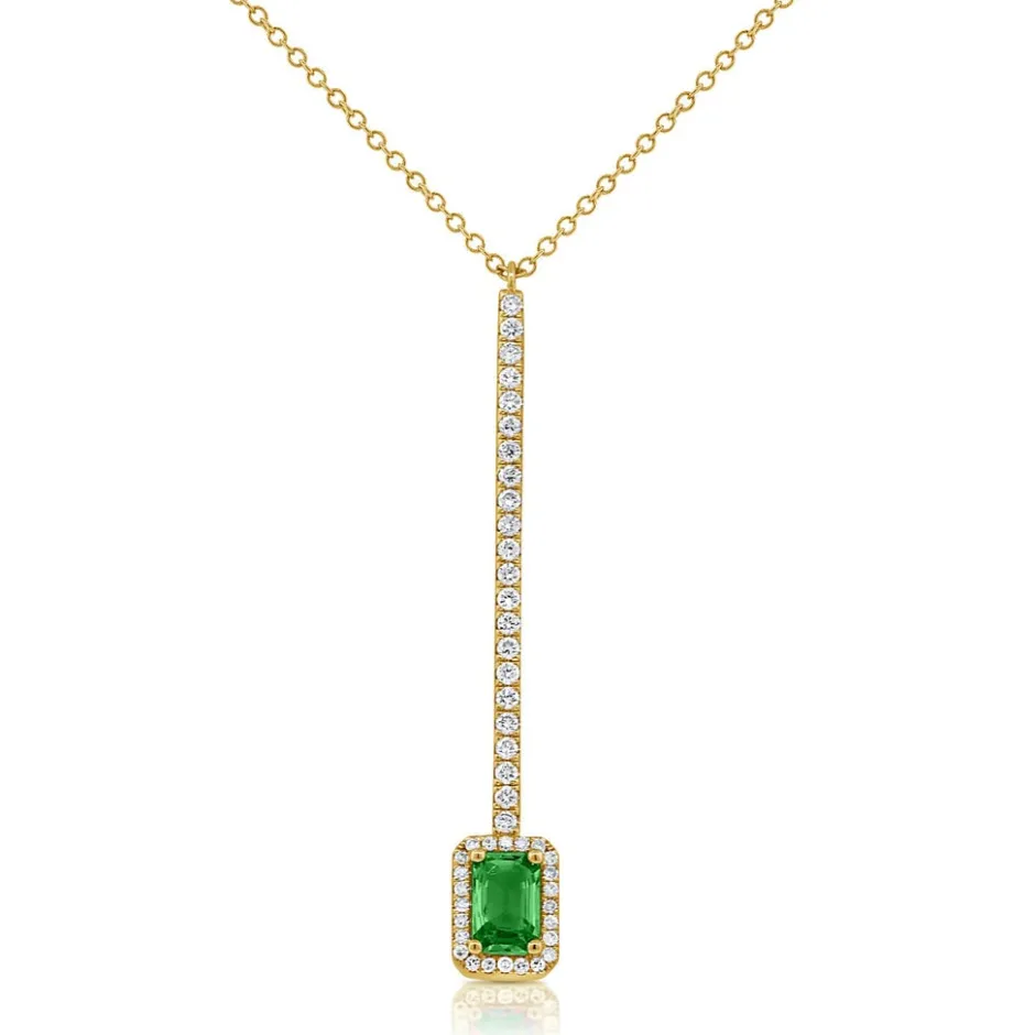 Zadok Collection Emerald And Diamond Pendant