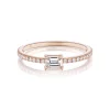 Zadok Privé Emerald Cut East West Diamond Engagement Ring