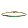 Zadok Collection Emerald Round Cut Tennis Bracelet