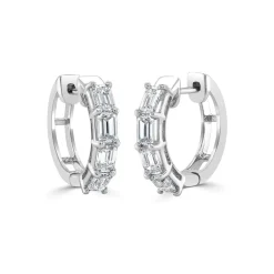 Zadok Collection Emerald-Cut Diamond Earrings