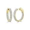 Zadok Collection Emerald-Cut Diamond Hoop Earrings