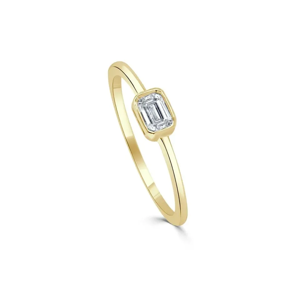 Zadok Collection Emerald-Cut Diamond Ring
