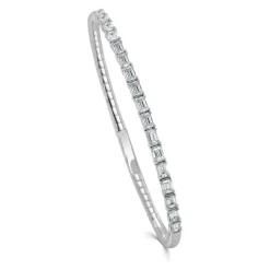 Zadok Collection Emerald-Cut Flexible Bangle