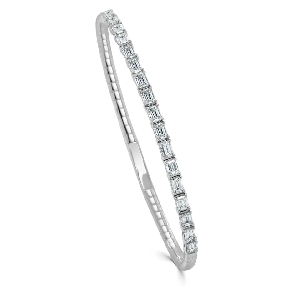 Zadok Collection Emerald-Cut Flexible Bangle