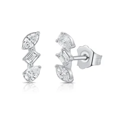 Zadok Collection Fancy-Shape Diamond Studs