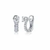 Anita Ko Flat Pave Diamond Huggies With Round Diamonds