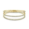 Zadok Collection Flexible 3 Row Diamond Bangle