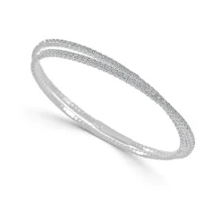 Zadok Collection Flexible 2 Row Pave Diamond Bangle