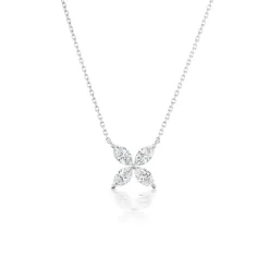 Zadok Privé Flower Marquise Cut Diamond Pendant