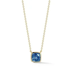 A u0026 Furst Gaia Cushion London Blue Topaz Necklace