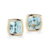 A u0026 Furst Gaia Studs with Blue Topaz