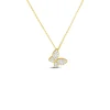 Roberto Coin Gold Butterfly Pendant With Diamonds