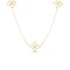 Roberto Coin Gold Cialoma Diamond Flower Station Necklace