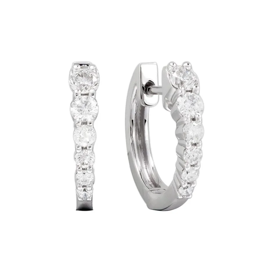 Zadok Collection Graduate Diamond Huggie Earrings