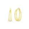 Roberto Coin Graduated 30mm Thin Double Hoop Earrings