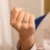 Zadok Collection Graduated Wrap Oval Diamond Ring