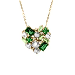 Suzanne Kalan Green Amethyst And Peridot Heart Pendant