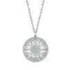 Zadok Collection Halo Circle 0.85in Diamond And Mother Of Pearl Pendant