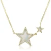 Zadok Collection Halo Star Diamond And Mother Of Pearl Pendant