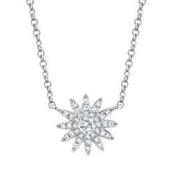 Zadok Collection Halo Starburst Diamond Pendant