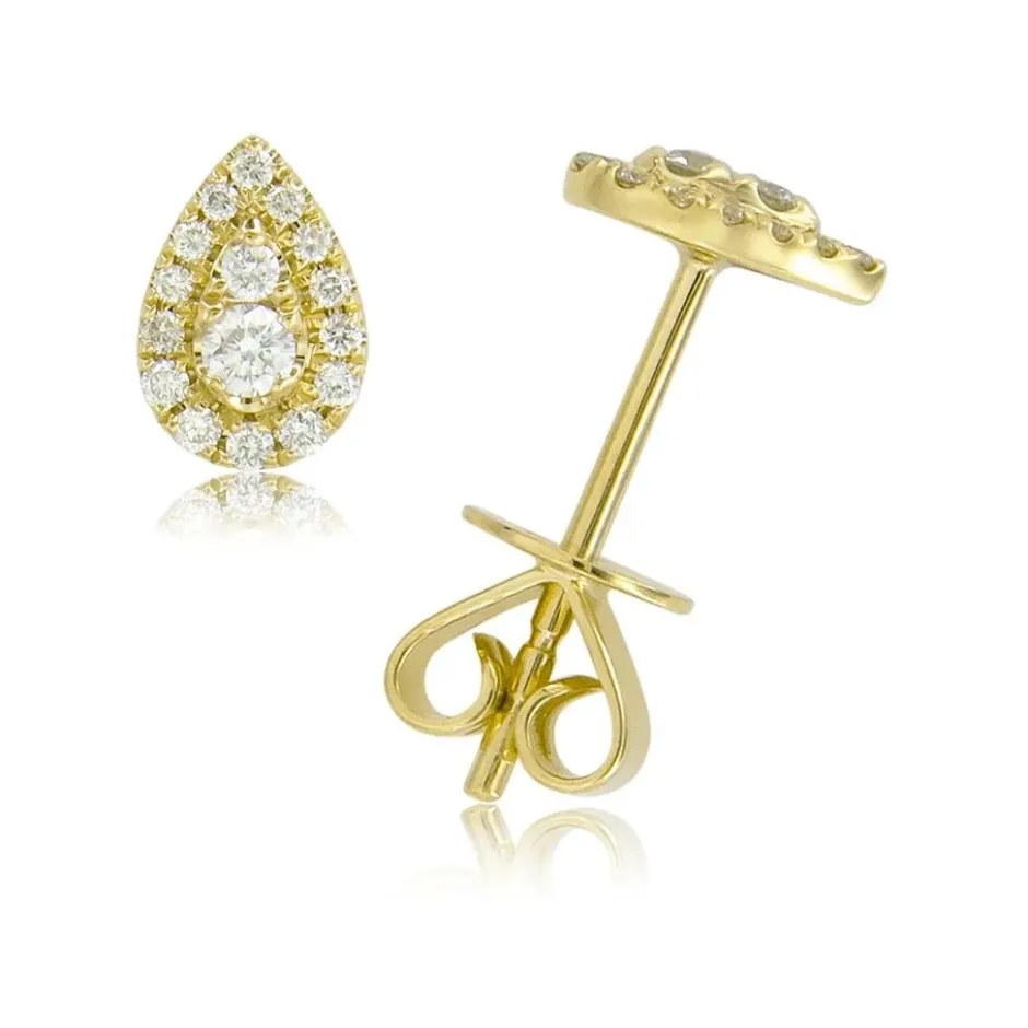 Zadok Collection Halo Stud Diamond Earrings