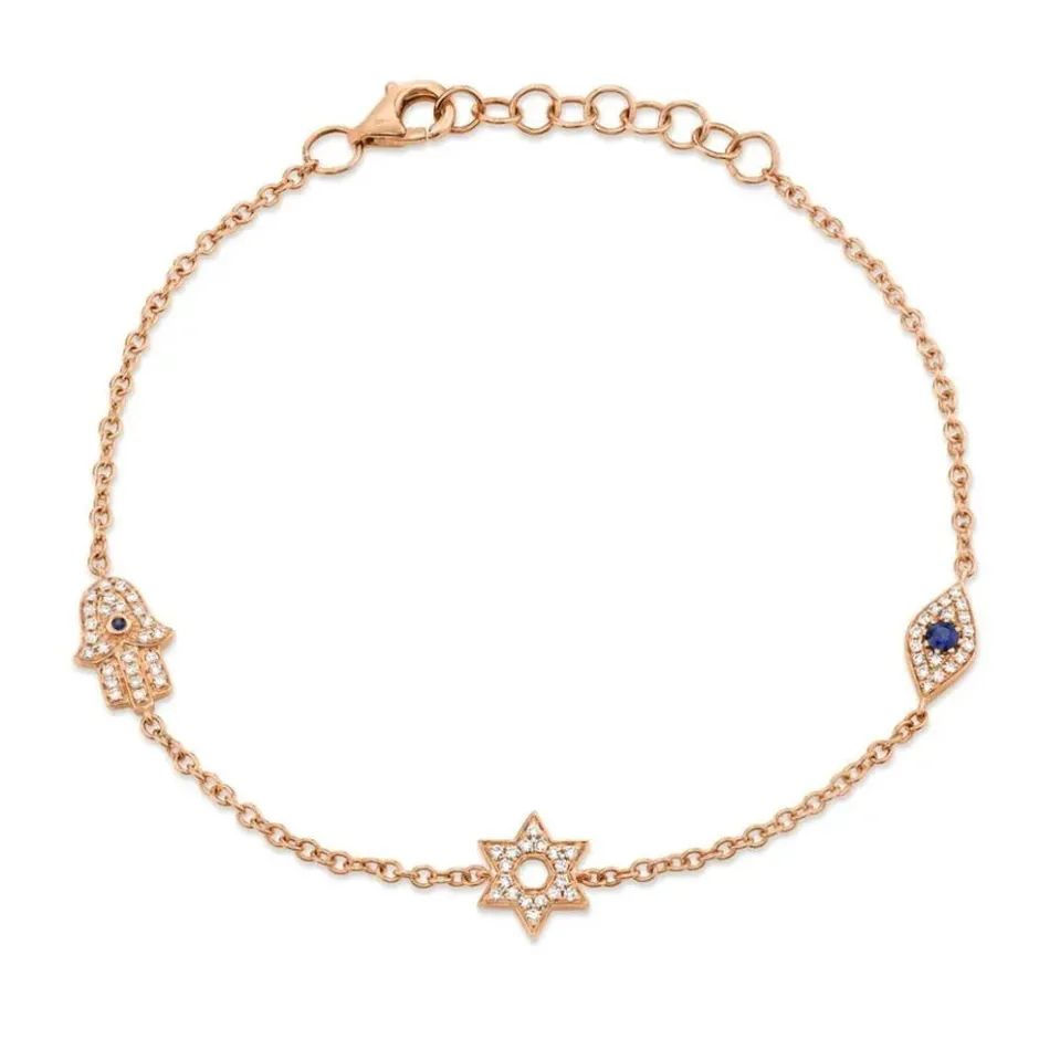 Zadok Collection Hamsa Star Eye Bracelet