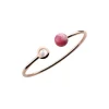 Chopard Happy Diamonds Open Round Black Diamond And Rhodochrosite Bangle