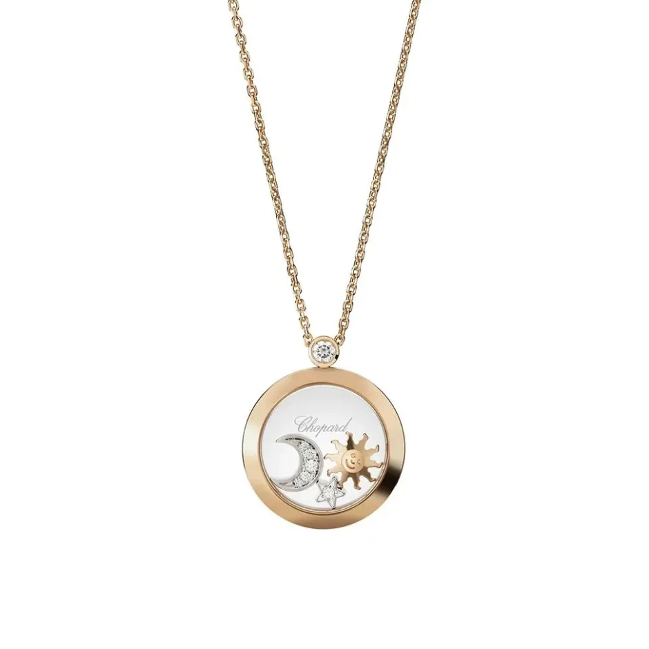 Chopard Happy Diamonds Sun Moon And Star Round Diamond Pendant