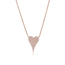 Zadok Collection Heart Pave 0.48in Diamond Pendant