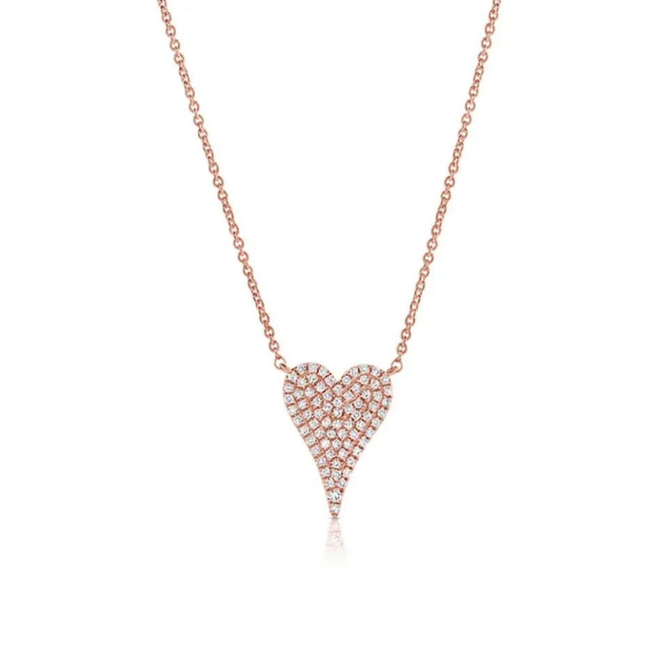 Zadok Collection Heart Pave 0.48in Diamond Pendant