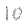 Zadok Collection Hexigon Hoop 0.6in Diamond Earrings