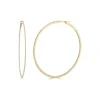 Zadok Collection Hoop 2.5in Diamond Earrings 1ctw