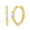 Zadok Collection Huggie Accent Diamond Earrings