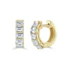Zadok Collection Huggie Diamond Earrings 1.5ctw