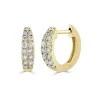 Zadok Collection Huggie 0.5in Diamond Earrings 0.39ctw
