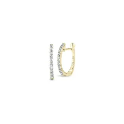 Roberto Coin Huggy Earrings With Micropave Diamonds