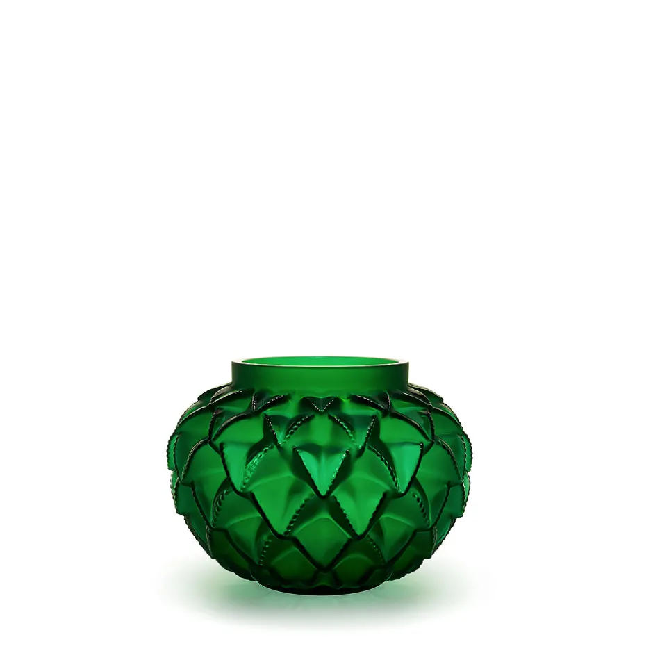Lalique Languedoc Vase Green Small